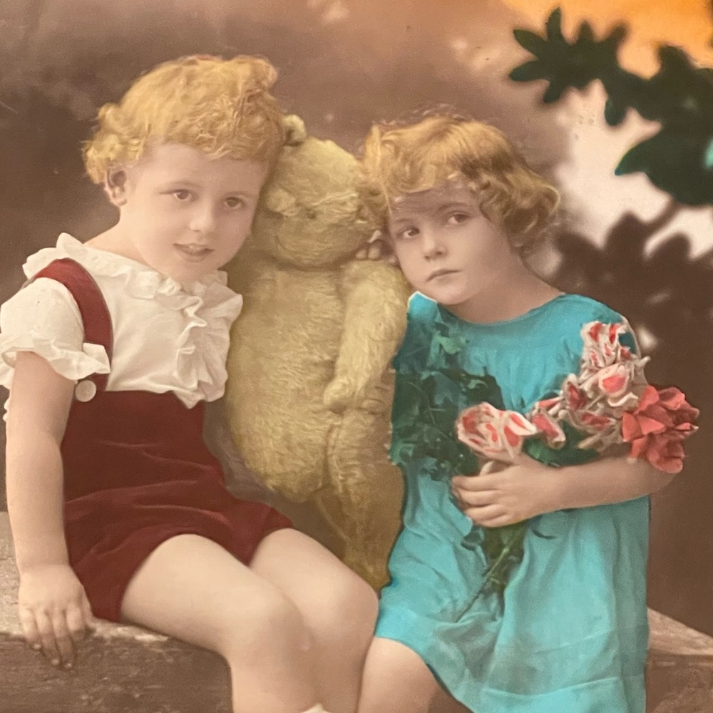 RARE VINTAGE 20th Century Postcard Teddy Bear